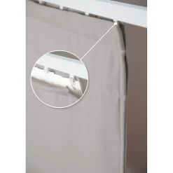 Rideau phonique séparateur Galon (crochets) / passe tringle Gris MC17 140 x 250 (LxH)