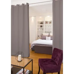 Rideau phonique séparateur Oeillets Gris MC7305 140 x 250 (LxH)