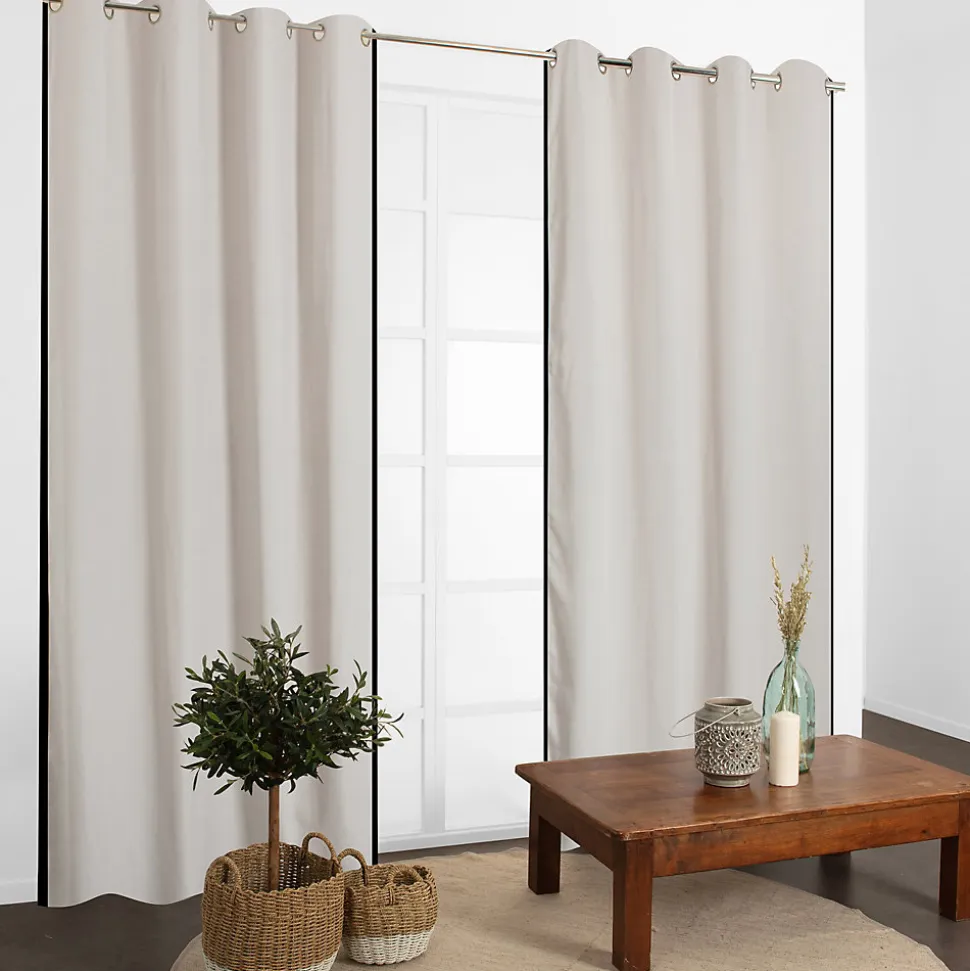 Rideau Sevag beige l.140 x H.240 cm, JBY Creation