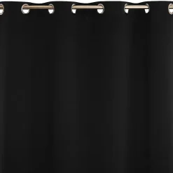 Rideau Sky occultant polyester satin noir l.135 x H.240 cm