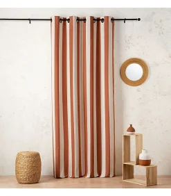 Rideau "Sunset" en coton recyclé 145 x 280 cm - 145x280cm - Terre cuite