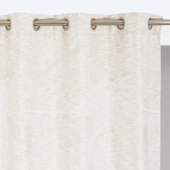 Rideau tamisant à œillets effet jacquard Olbia beige H.260 x l.140cm Rocle