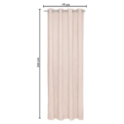 Rideau tamisant à œillets effet gaze de coton rose nude H.260 x l.140cm GoodHome Jalna