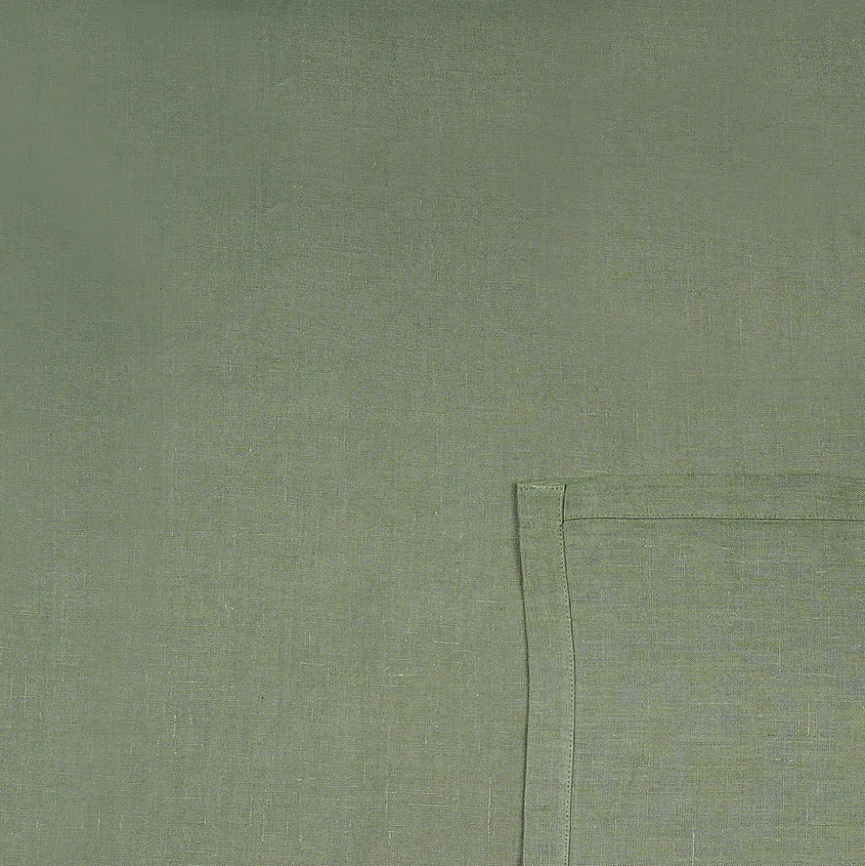 Rideau tamisant à œillets en lin Ambala vert kaki clair H.260 x l.140cm GoodHome