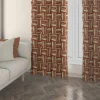Rideau tamisant à œillets Eden imprimé ethnique multicouleurs H.260 x l.140cm Ornami