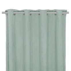 Rideau tamisant à œillets effet gaz de coton Jalna vert clair H.260 x l.140cm GoodHome