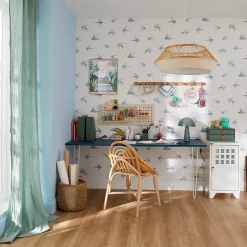 Rideau tamisant à œillets effet gaz de coton Jalna vert clair H.260 x l.140cm GoodHome