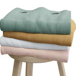 Rideau tamisant à œillets effet gaz de coton Jalna vert clair H.260 x l.140cm GoodHome