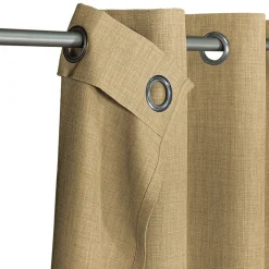 Rideau tamisant à œillets effet tissé Novan jaune H.260 x l.140cm GoodHome