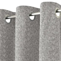 Rideau tamisant à œillets effet jacquard Jind gris clair H.260 x l.140cm GoodHome