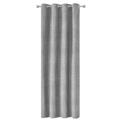 Rideau tamisant à œillets effet jacquard Jind gris clair H.260 x l.140cm GoodHome