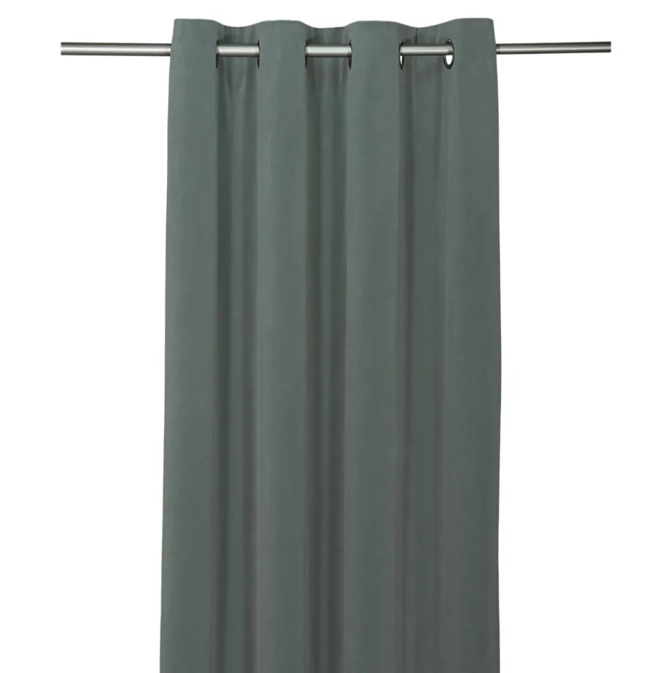 Rideau tamisant à œillets effet velours Valgreta vert foncé H.260 x l.140cm GoodHome