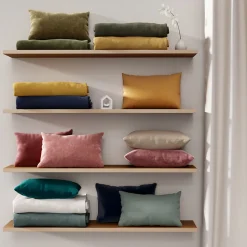 Rideau tamisant à œillets effet velours Valgreta vert foncé H.260 x l.140cm GoodHome