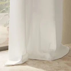 Rideau tamisant à œillets en lin Ambala blanc H.260 x l.140cm GoodHome
