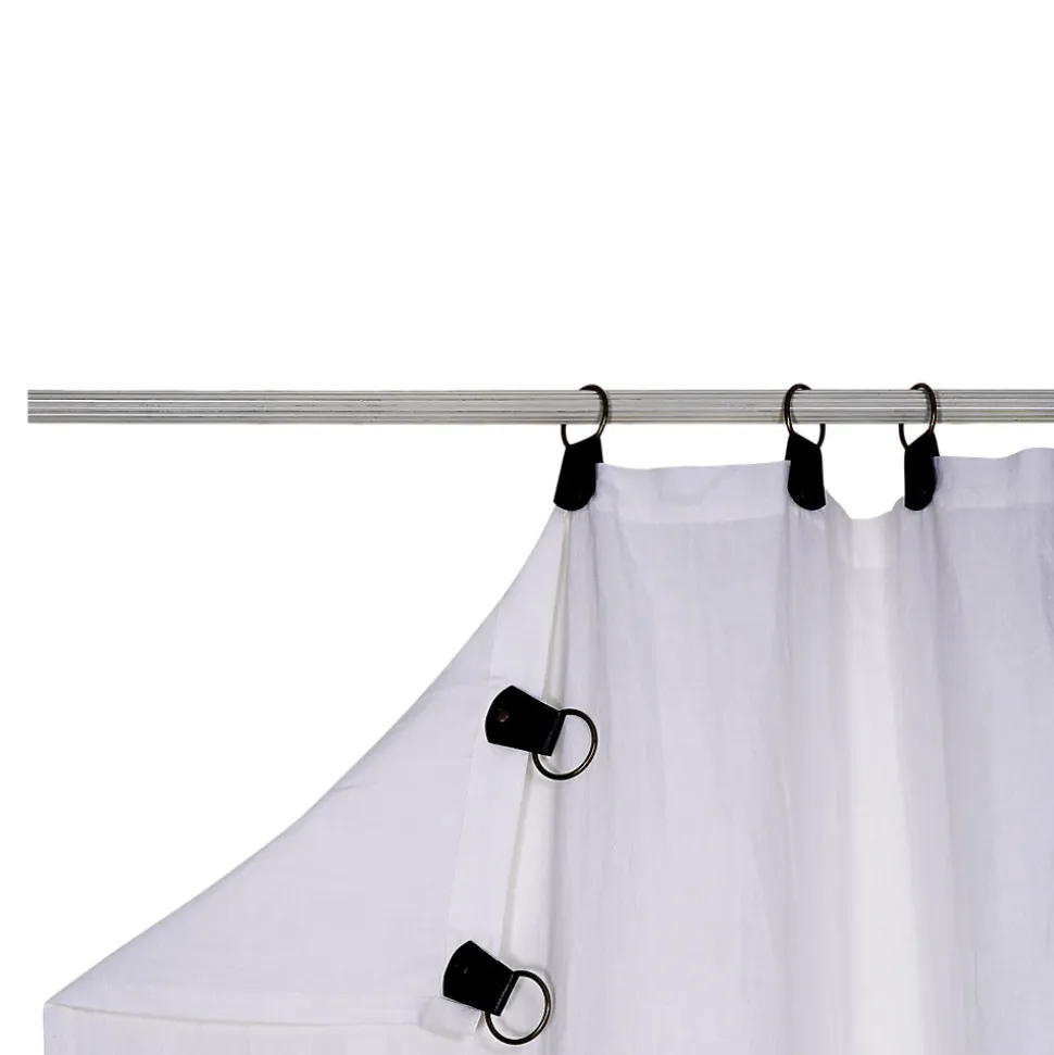 Rideau tamisant à œillets en lin Ambala blanc H.260 x l.140cm GoodHome