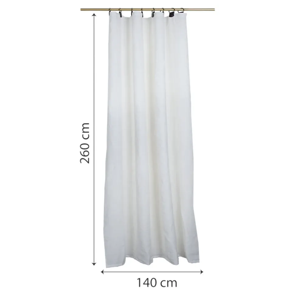Rideau tamisant à œillets en lin Ambala blanc H.260 x l.140cm GoodHome