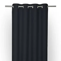 Rideau tamisant à œillets effet tissé Novan bleu marine H.260 x l.140cm GoodHome