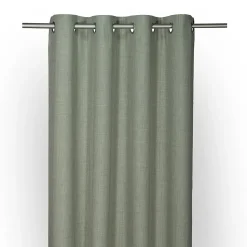 Rideau tamisant à œillets effet tissé Novan vert sauge H.260 x l.140cm GoodHome