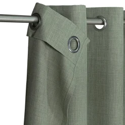 Rideau tamisant à œillets effet tissé Novan vert sauge H.260 x l.140cm GoodHome