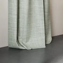 Rideau tamisant à œillets effet tissé Novan vert sauge H.260 x l.140cm GoodHome