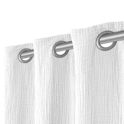 Rideau tamisant à œillets effet gaz de coton Jalna blanc H.260 x l.140cm GoodHome