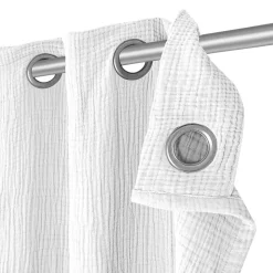Rideau tamisant à œillets effet gaz de coton Jalna blanc H.260 x l.140cm GoodHome