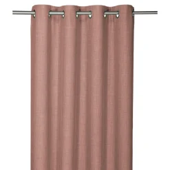 Rideau tamisant à œillets effet tissé Novan rose clair H.260 x l.140cm GoodHome