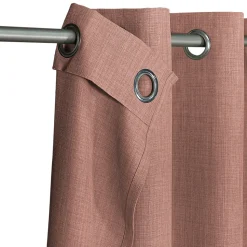 Rideau tamisant à œillets effet tissé Novan rose clair H.260 x l.140cm GoodHome
