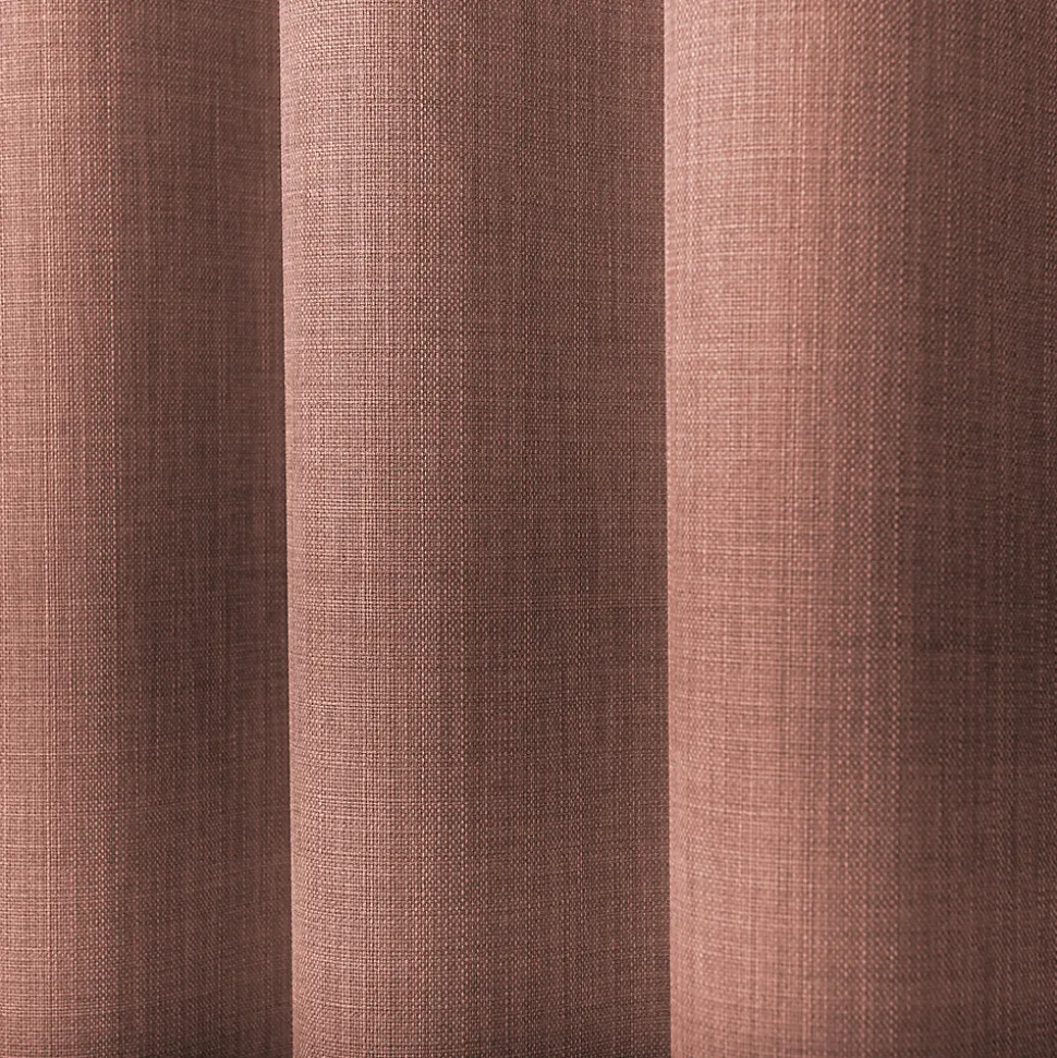 Rideau tamisant à œillets effet tissé Novan rose clair H.260 x l.140cm GoodHome