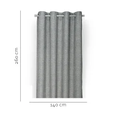 Rideau tamisant à œillets effet jacquard Dosa bleu H.260 x l.140cm GoodHome