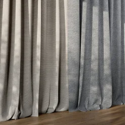 Rideau tamisant à œillets effet jacquard Dosa bleu H.260 x l.140cm GoodHome