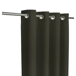 Rideau tamisant à œillets effet tissé Novan vert kaki foncé H.260 x l.140cm GoodHome
