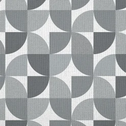 Rideau tamisant à œillets effet flammé Peca imprimé géométrique gris H.260 x l.140cm GoodHome