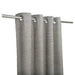 Rideau tamisant à œillets effet jacquard Dosa gris H.260 x l.140cm GoodHome