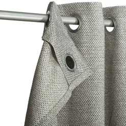 Rideau tamisant à œillets effet jacquard Dosa gris H.260 x l.140cm GoodHome
