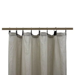 Rideau tamisant à œillets en lin Ambala beige lin H.260 x l.140cm GoodHome