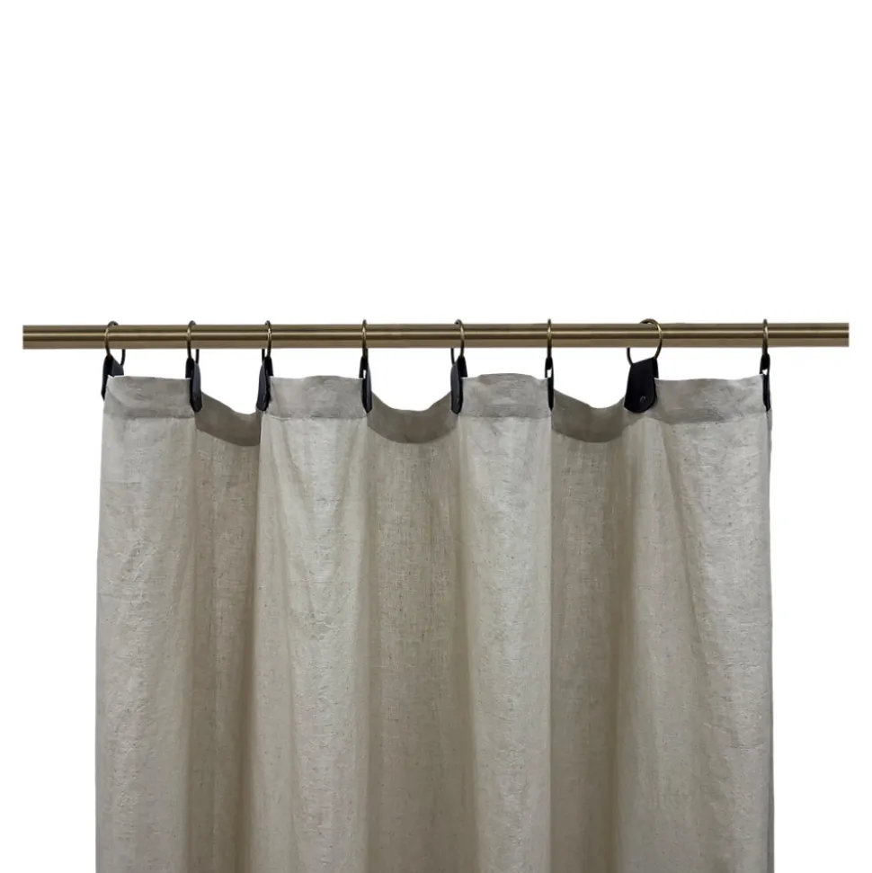 Rideau tamisant à œillets en lin Ambala beige lin H.260 x l.140cm GoodHome