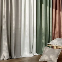 Rideau tamisant à œillets en lin Ambala beige lin H.260 x l.140cm GoodHome