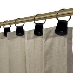 Rideau tamisant à œillets en lin Ambala beige lin H.260 x l.140cm GoodHome