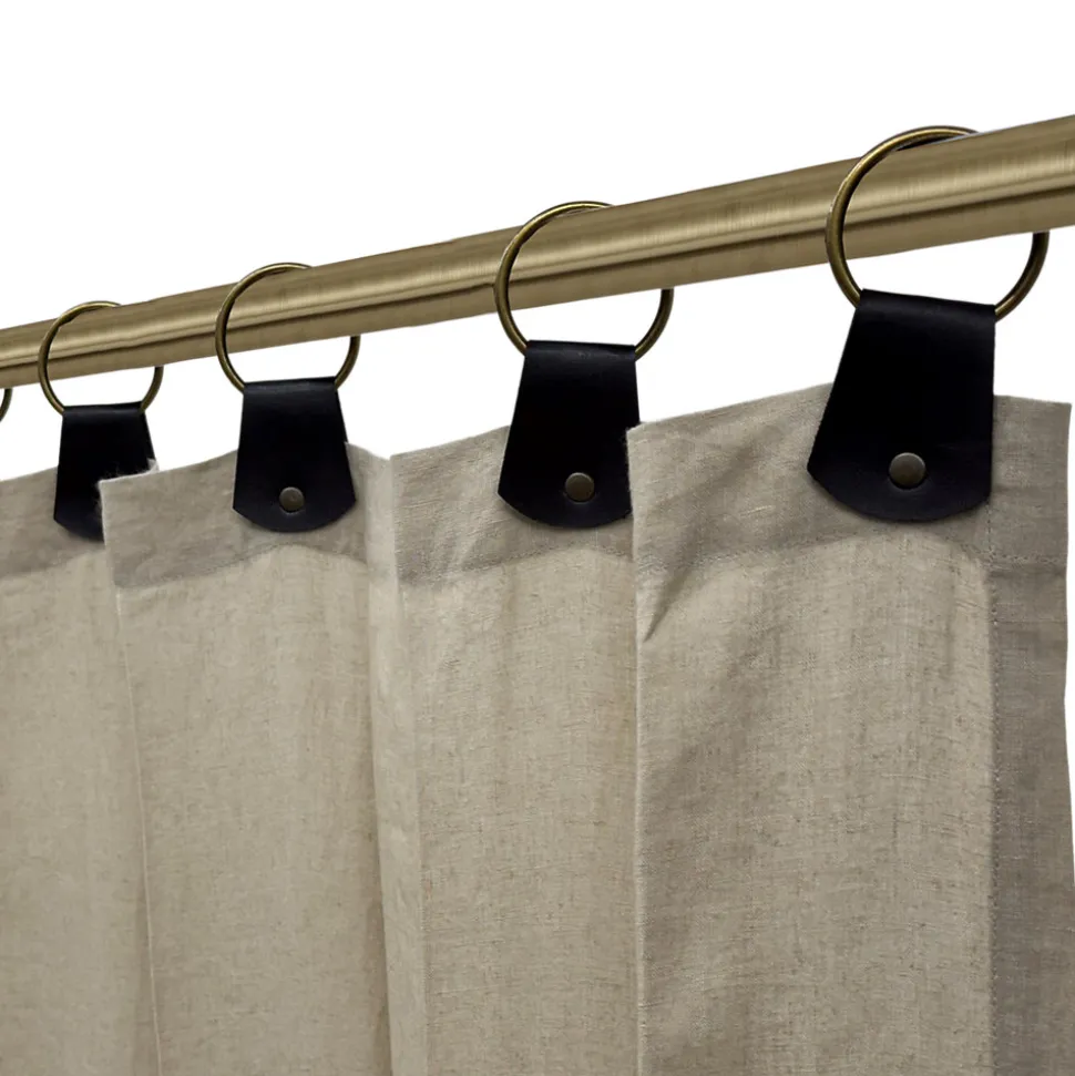 Rideau tamisant à œillets en lin Ambala beige lin H.260 x l.140cm GoodHome