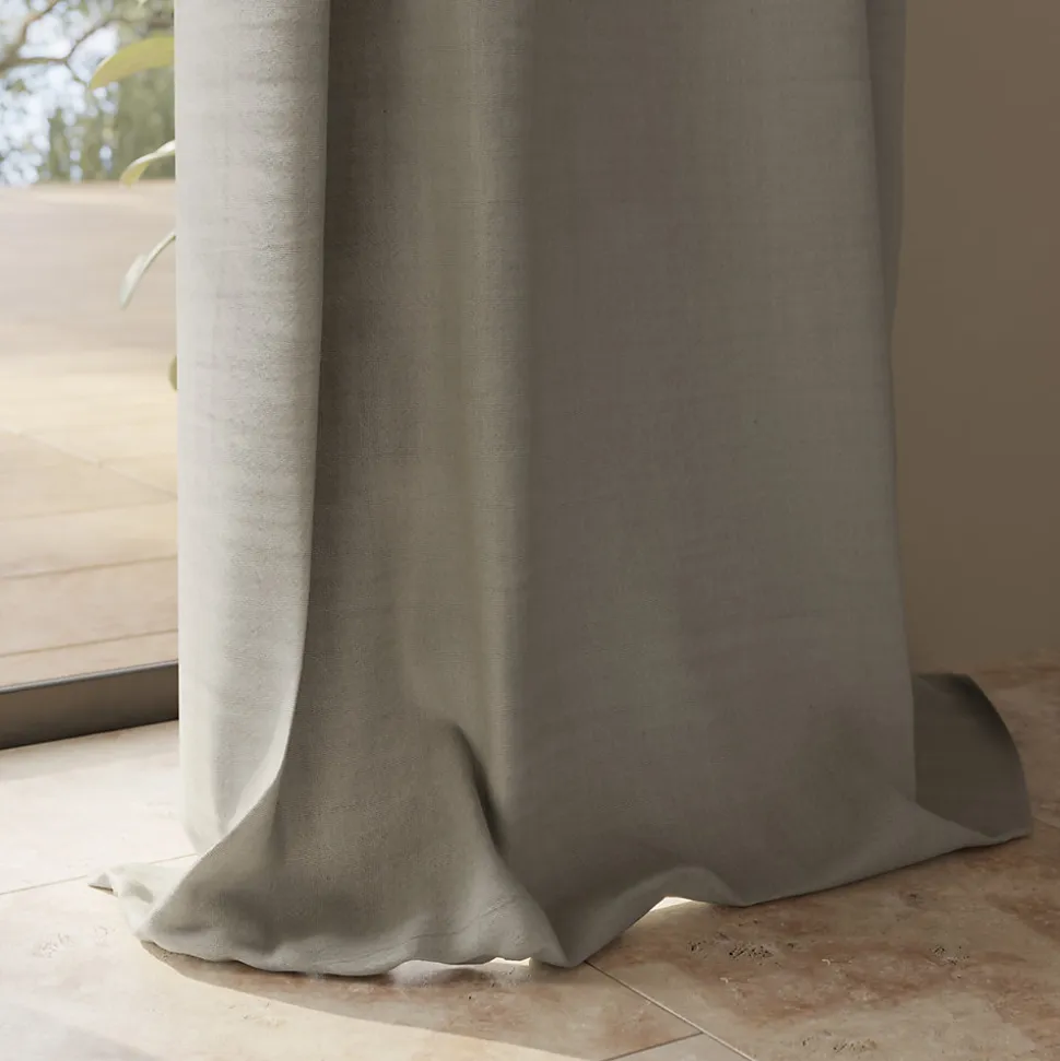 Rideau tamisant à œillets en lin Ambala beige lin H.260 x l.140cm GoodHome