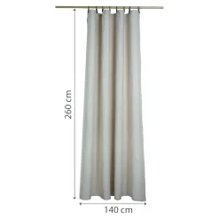 Rideau tamisant à œillets en lin Ambala beige lin H.260 x l.140cm GoodHome