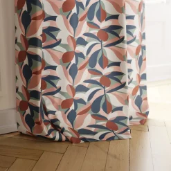 Rideau tamisant à œillets effet jacquard Solana feuillage multicouleurs H.260 x l.140cm GoodHome