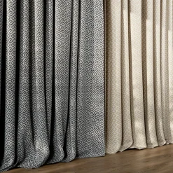 Rideau tamisant à œillets effet jacquard Mafana coton jaune moutarde H.260 x l.140cm GoodHome