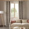 Rideau tamisant à œillets fleuri Batam H.260 x l.140cm beige GoodHome