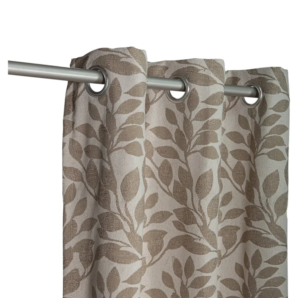 Rideau tamisant à œillets fleuri Batam H.260 x l.140cm beige GoodHome