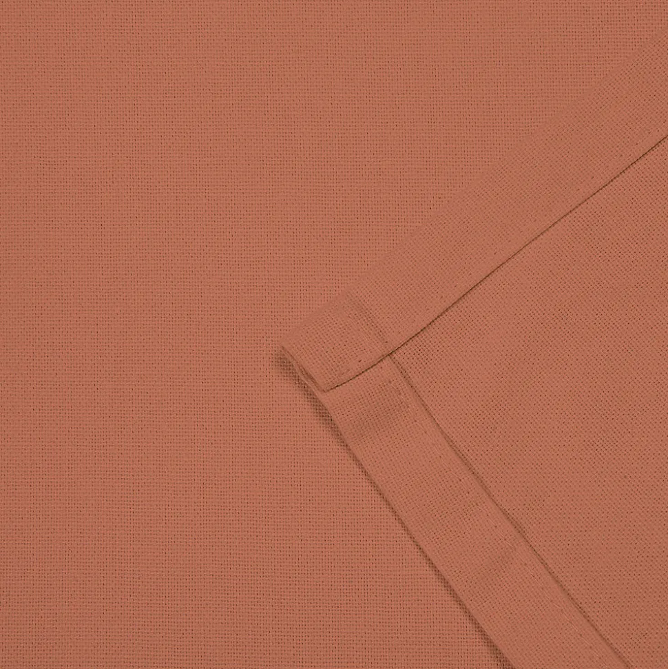 Rideau tamisant à œillets Hiva coton terracotta H.260 x l.140cm GoodHome