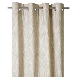 Rideau tamisant à œillets Mieor imprimé beige H.260 x l.140cm GoodHome