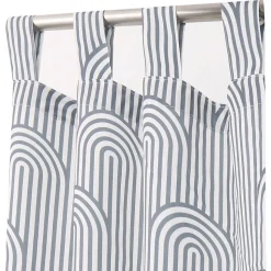 Rideau tamisant à œillets Opp imprimé géométrique gris foncé H.260 x l.140 GoodHome
