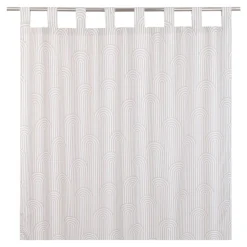 Rideau tamisant à œillets Opp imprimé géométrique beige lin H.260 x l.140 GoodHome